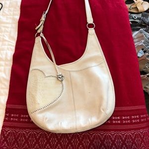 Brighton white leather bag